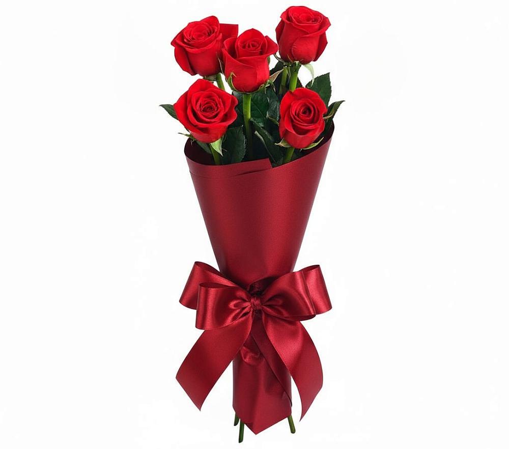 Букет 5 Красных роз Эдлесс Лав в Клин-9