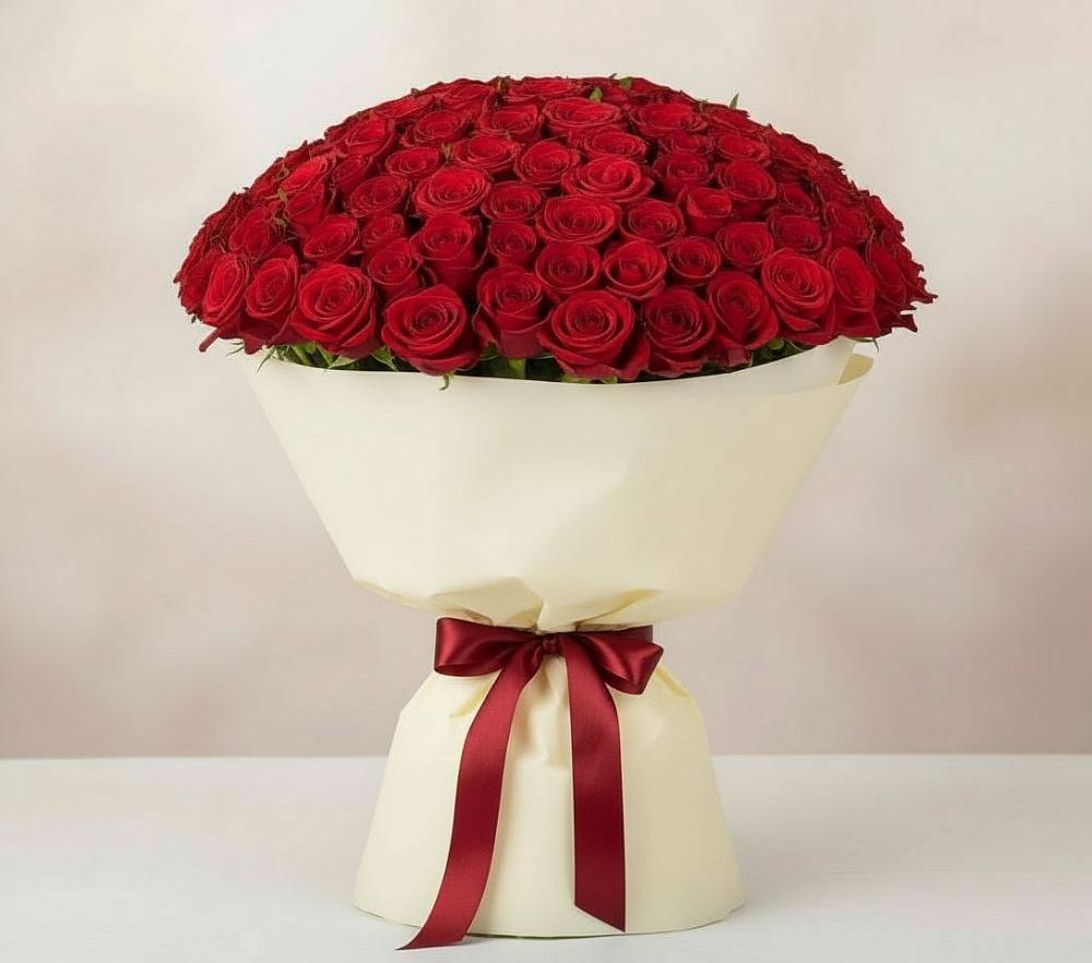 Букет 101 Красная роза Милано в Клин-9