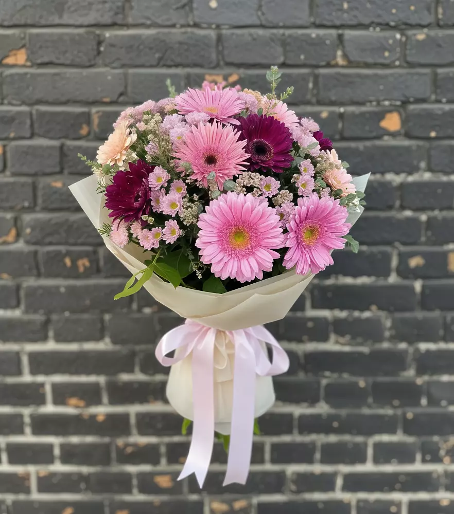 Букет цветов из: Герберы и Хризантемы в Клин-9