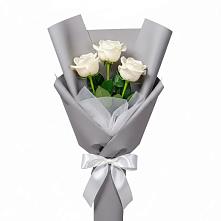 Букет 3 белые розы в Клин-9