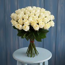 Букет 51 Белая роза Эдлесс Лав в Клин-9