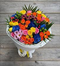Букет цветов из:  Розы и Хризантемы #REPLACE_PRED# Клин-9