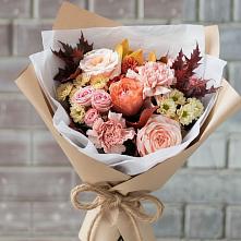 Букет цветов из:  Гвоздики, Хризантемы и Розы в Клин-9