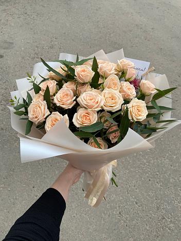 Букет Кремовые розы Латте в Клин-9