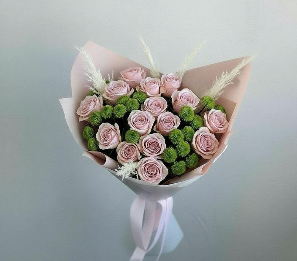 Букет цветов из: Розы и Хризантемы в Клин-9