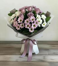 Букет цветов из:  Хризантемы и Розы в Клин-9