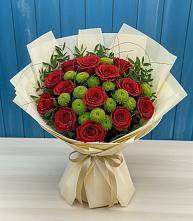 Букет цветов из:  Розы и Хризантемы в Клин-9