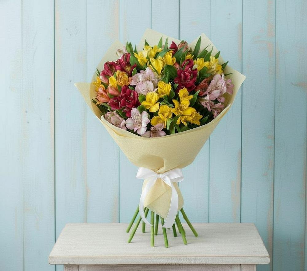 Букет цветов из: Альстромерии в Клин-9