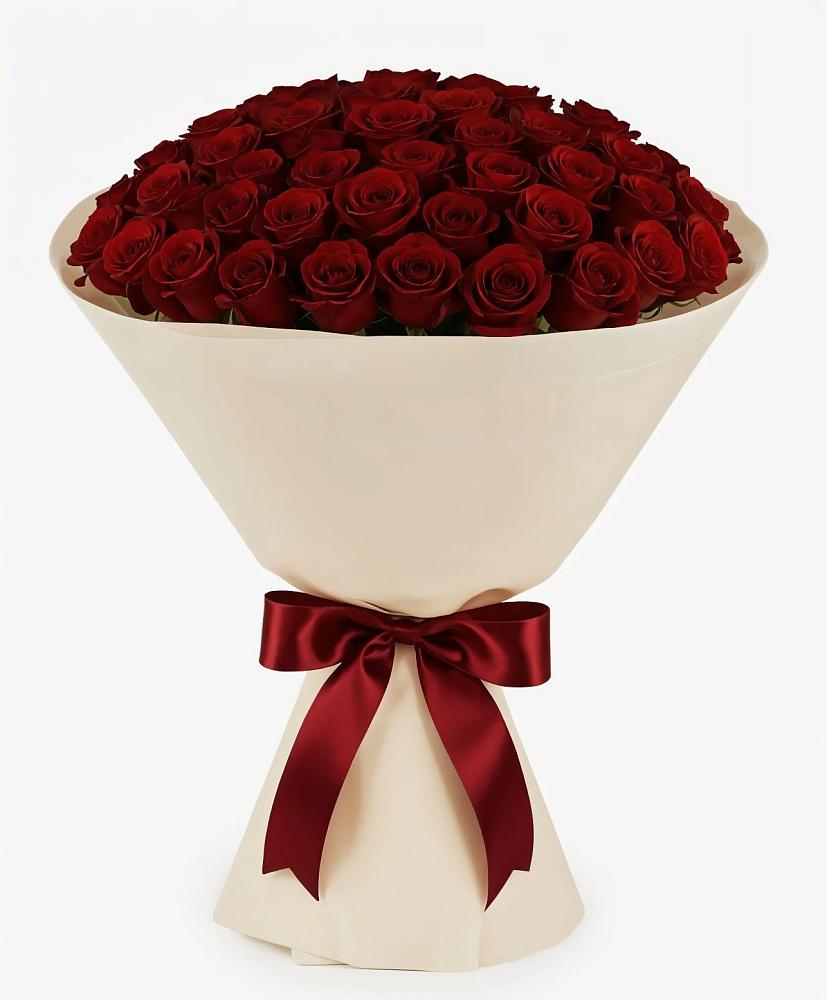 Букет 101 Бордовая роза Блэк Бакарра в Клин-9